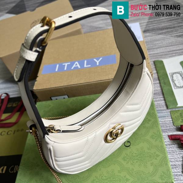 Túi xách Gucci Marmont siêu cấp da bê màu trắng size 21cm 