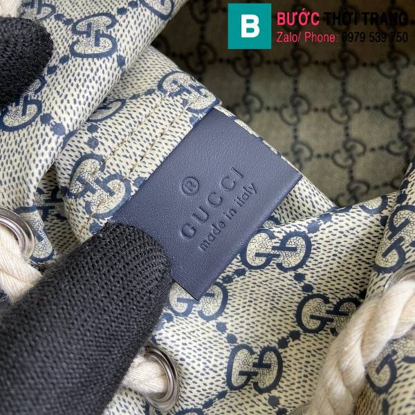 Túi xách Gucci supreme siêu cấp canvas màu xanh size 16cm
