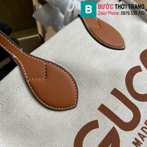 Túi xách Gucci supreme siêu cấp canvas màu nâu size 28cm 