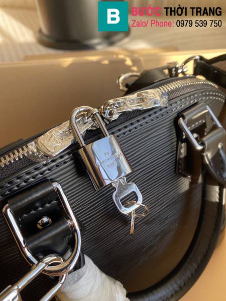 Túi xách Louis Vuitton Alma BB siêu cấp epi màu đen size 23.5cm