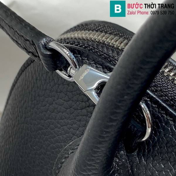 Túi xách Hermes Mini Bolide siêu cấp da togo màu đen size 19cm