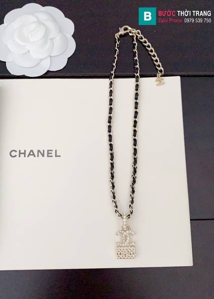 Vòng cổ Chanel mặt hình học CC lồng