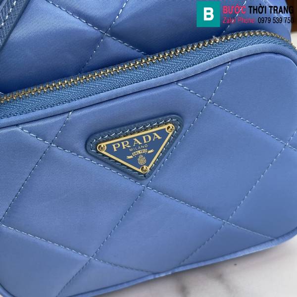 Túi đeo vai Prada siêu cấp da bò màu xanh nước size 22.5cm 