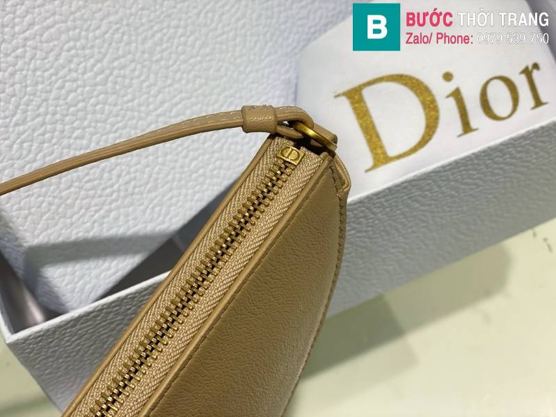 Túi xách Dior yên ngựa  siêu cấp da bò màu nude size 20cm 