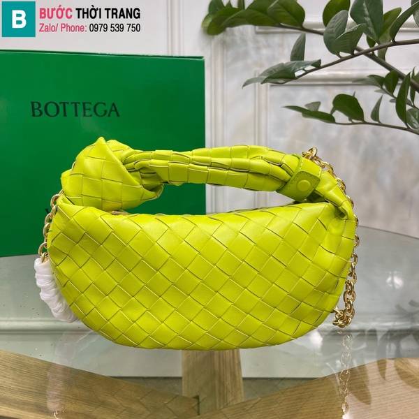 Túi xách Bottega Veneta Mini Jodie cao cấp da cừu màu vàng nhạt size 23cm