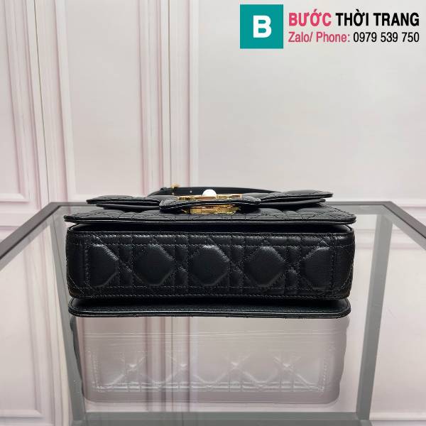 Túi xách Dior Jolie siêu cấp da bò màu đen size 22cm