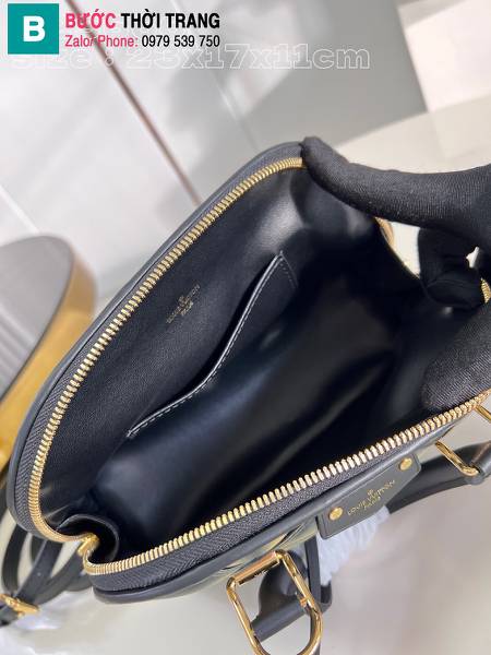 Túi xách Louis Vuitton Alma BB siêu cấp da cừu màu vàng đen size 23cm