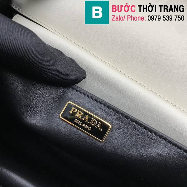 Túi xách Prada siêu cấp da bê màu trắng size 20cm 