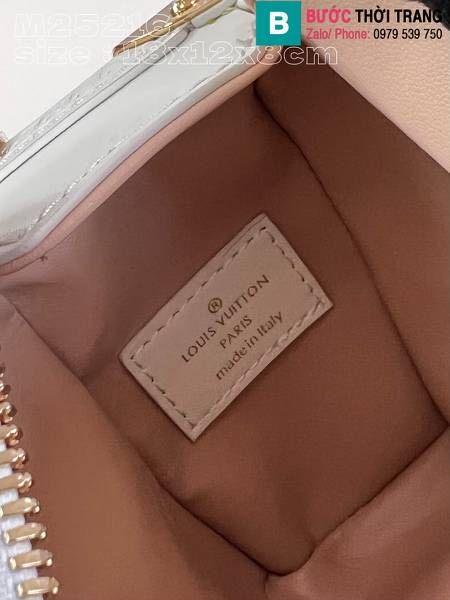 Túi xách Louis Vuitton Side Trunk siêu cấp da cừu màu trắng size 21cm 