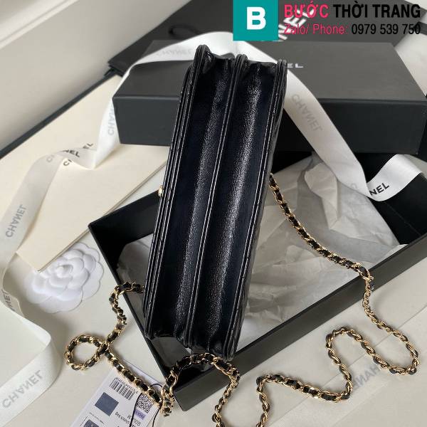 Túi xách Chanel woc siêu cấp da bê màu đen size 19cm 