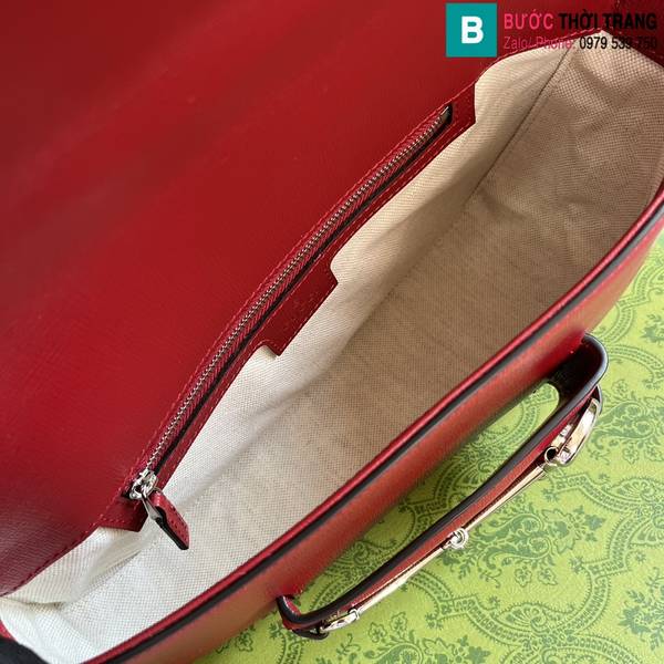 Túi xách Gucci Horsebit 1955 siêu cấp da bê màu đỏ size 26.5cm