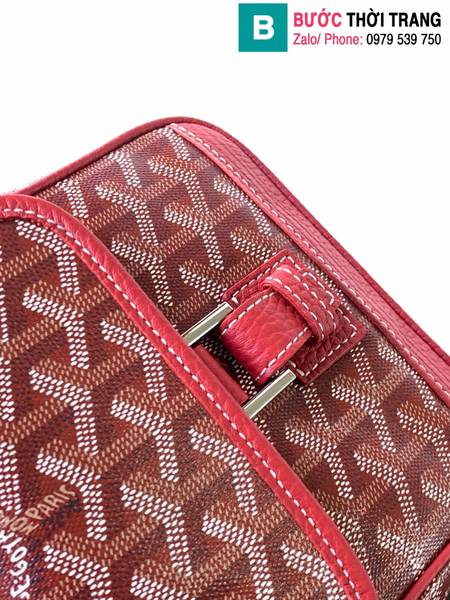 Túi xách Goyard mini siêu cấp canvas màu đỏ size 16cm 