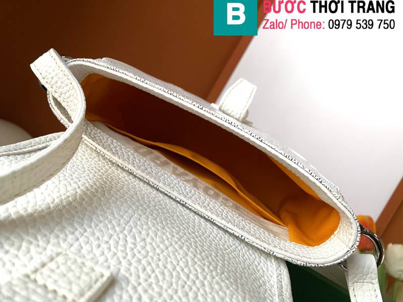 Túi xách Goyard mini siêu cấp canvas màu trắng size 16cm
