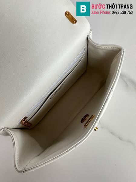 Túi xách Chanel mini siêu cấp da cừu màu trắng size 20cm