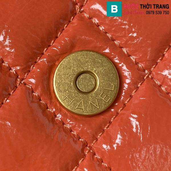 Túi xách Chanel hobo siêu cấp da bò màu cam size 21.5cm