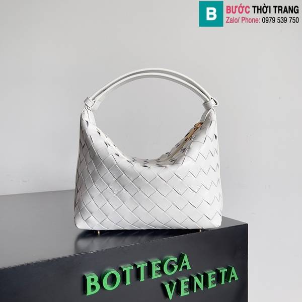 Túi xách Bottega Veneta cao cấp da cừu màu trắng size 22cm