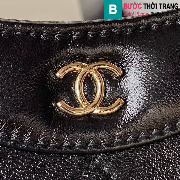 Túi xách Chanel mini siêu cấp da bê màu đen size 20.5cm