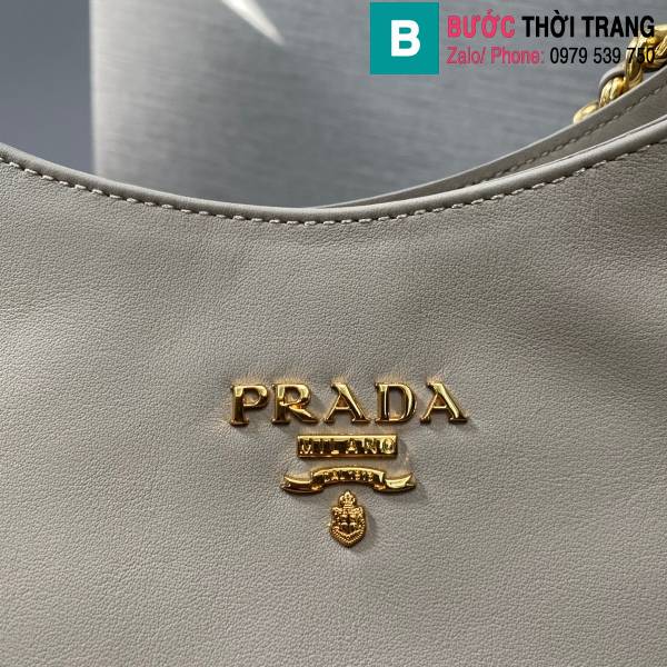 Túi xách Prada tote siêu cấp da bê màu ghi size 39cm