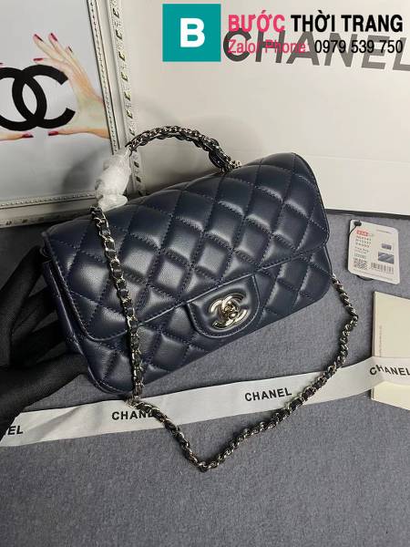 Túi xách Chanel cf siêu cấp da bê màu đen size 20cm