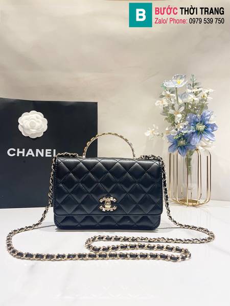 Túi xách Chanel woc siêu cấp da bê màu đen size 18.5cm