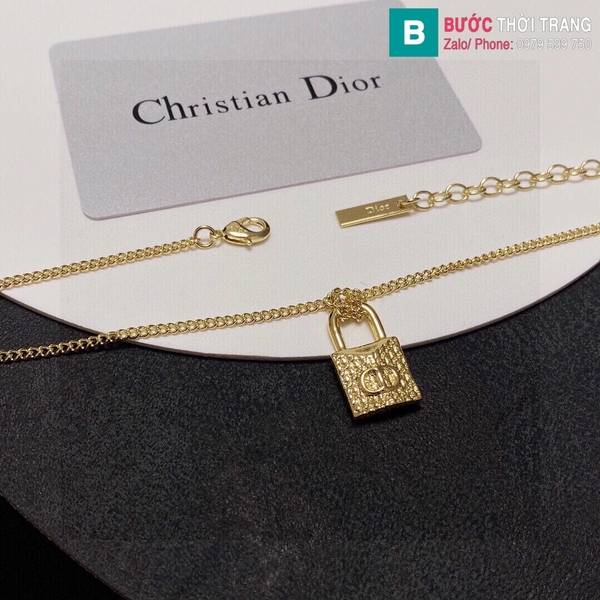 Vòng cổ Dior mặt hình khóa vàng