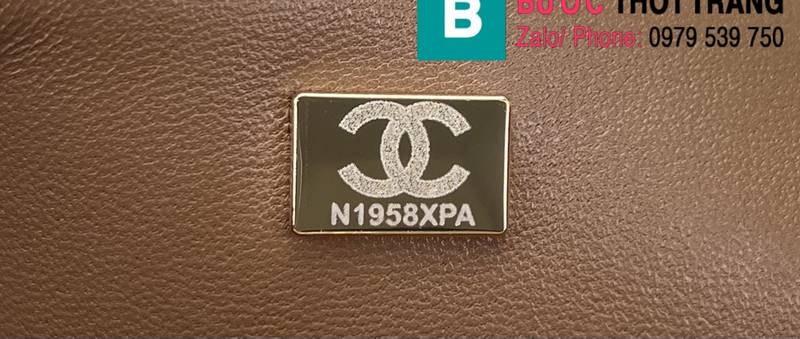 Túi xách Chanel Cf Classic Flap bag siêu cấp canvas màu cam size 25cm 