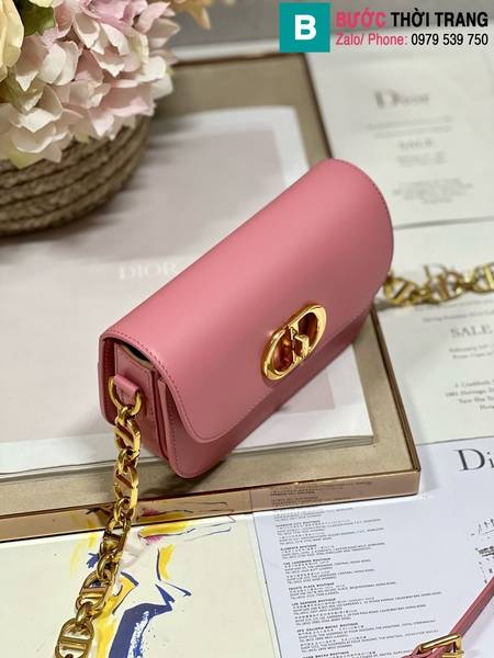 Túi xách Dior Montaigne Avenue cao cấp da bò màu hồng size 18cm