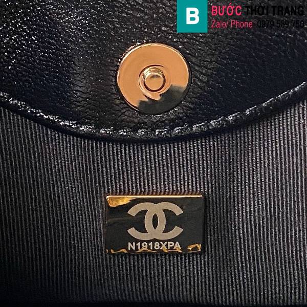 Túi xách Chanel mini siêu cấp da bê màu đen size 20.5cm