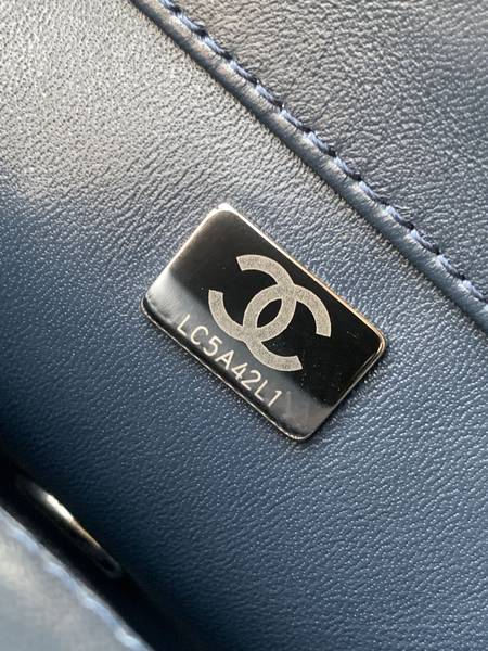 Túi xách Chanel Mini CF siêu cấp canvas màu xanh than size 20cm