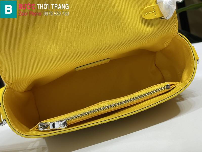 Túi xách Louis Vuitton ví đeo Streamer siêu cấp da bò màu vàng size 18cm