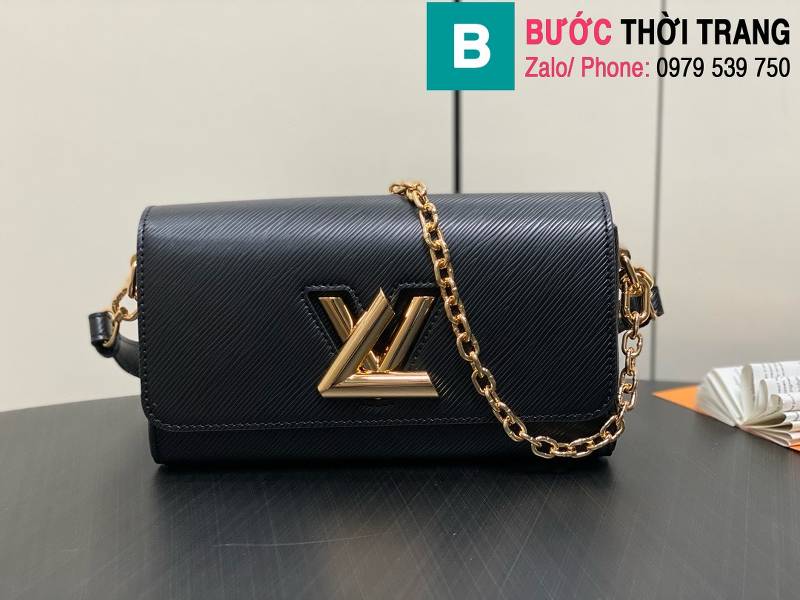 Túi xách louis Vuitton Twist West siêu cấp epi màu đen size 23.5cm