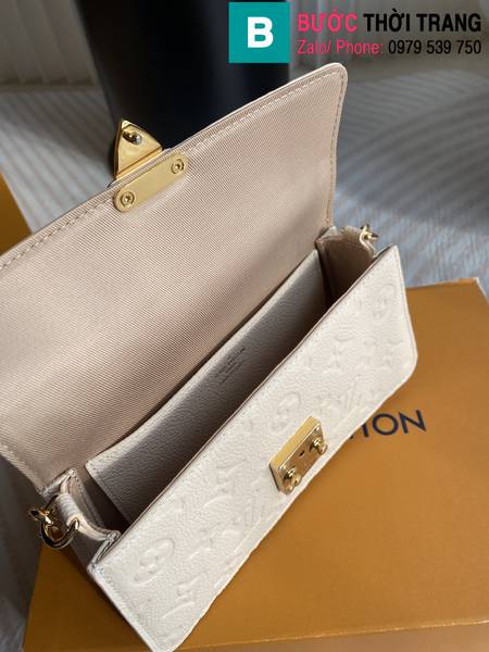Túi xách Louis Vuitton Wallet On Chain Métic siêu cấp da bò màu trắng ngà size 22cm