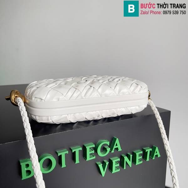 Túi xách Bottega Veneta Knot cao cấp da bò màu trắng size 20.5cm