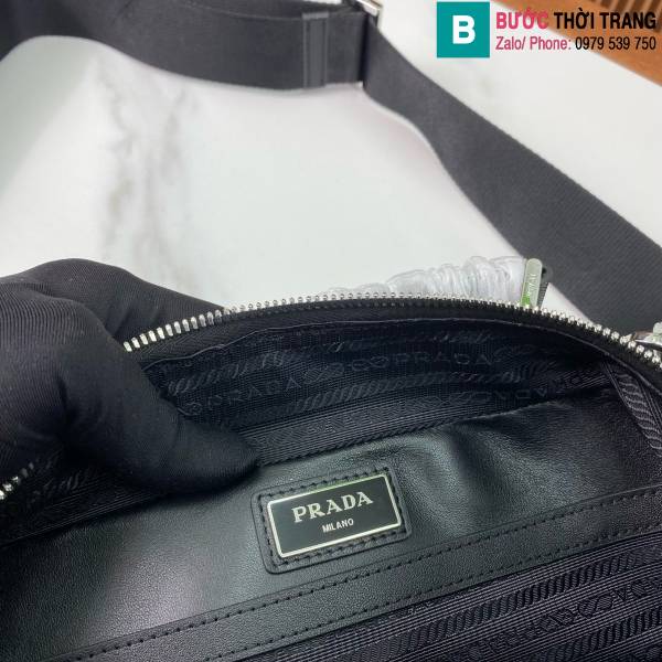 Túi xách Prada Brique siêu cấp da bê màu đen size 22cm