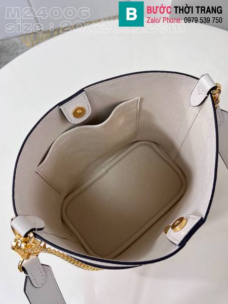 Túi xách louis Vuitton Walk siêu cấp da bò màu trắng size 20cm 