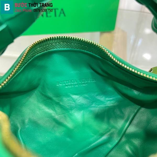 Túi xách Bottega Veneta Mini Jodie cao cấp da cừu màu xanh size 23cm