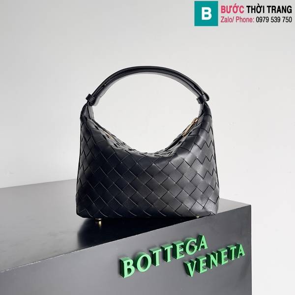 Túi xách Bottega Veneta cao cấp da cừu màu đen size 22cm