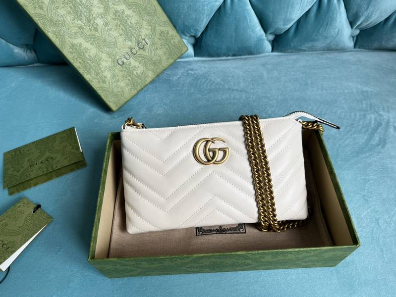 Túi xách Gucci Marmont siêu cấp da bò màu trắng size 22cm 