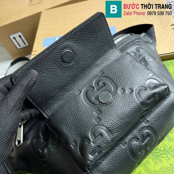 Túi bao tử Gucci cao cấp da bò màu đen size 28cm 