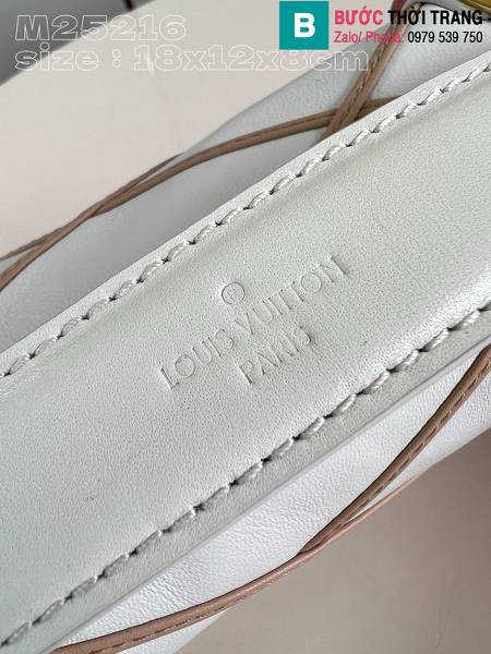 Túi xách Louis Vuitton Side Trunk siêu cấp da cừu màu trắng size 21cm 