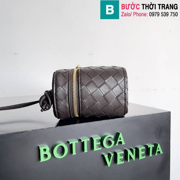 Túi xách Bottega Veneta siêu cấp da bò màu nâu size 18cm 