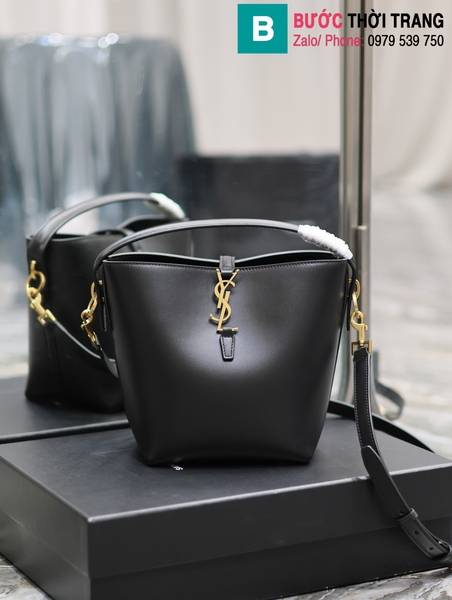 Túi xách Saint Laurent cao cấp da bê màu đen size 17cm 