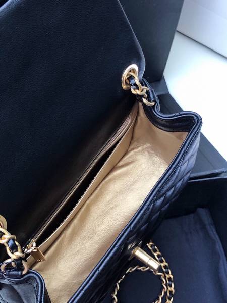Túi xách Chanel mini siêu cấp da cừu màu đen size 17cm