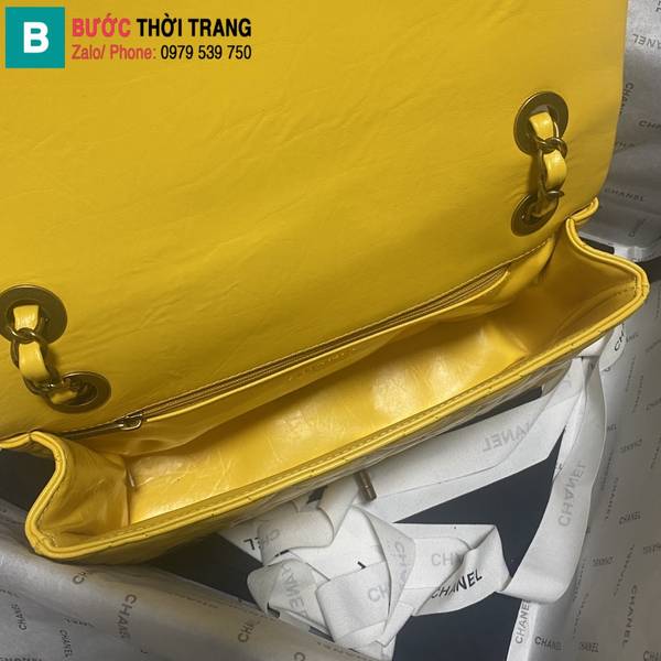 Túi xách Chanel cf siêu cấp da cừu màu vàng size 25.5cm 