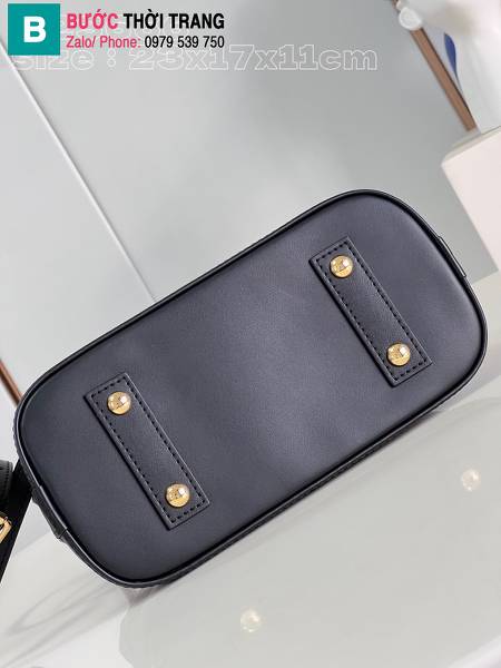 Túi xách Louis Vuitton Alma BB siêu cấp da cừu màu vàng đen size 23cm