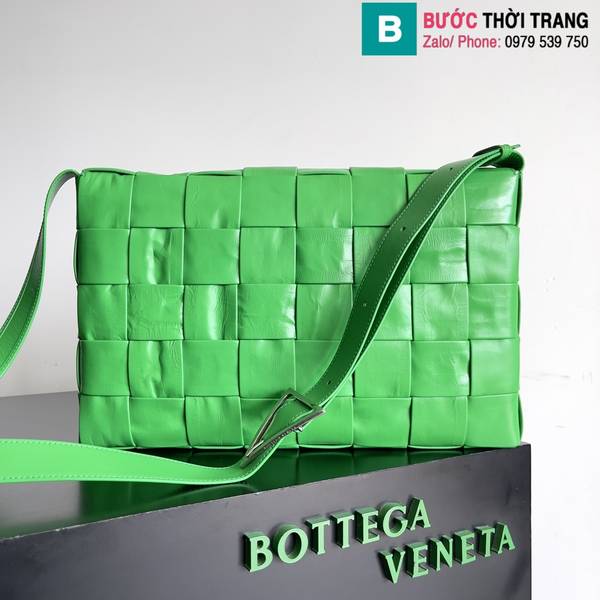 Túi xách Bottega Veneta siêu cấp da bò màu xanh size 36cm