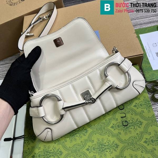 Túi xách Gucci siêu cấp da bê màu trắng size 27cm