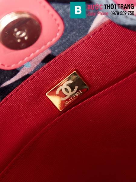 Túi xách Chanel tote bag siêu cấp canvas màu đỏ size 38cm