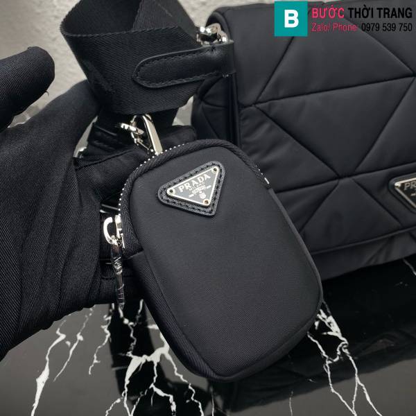 Túi xách Prada mini siêu cấp da bê màu đen size 24cm