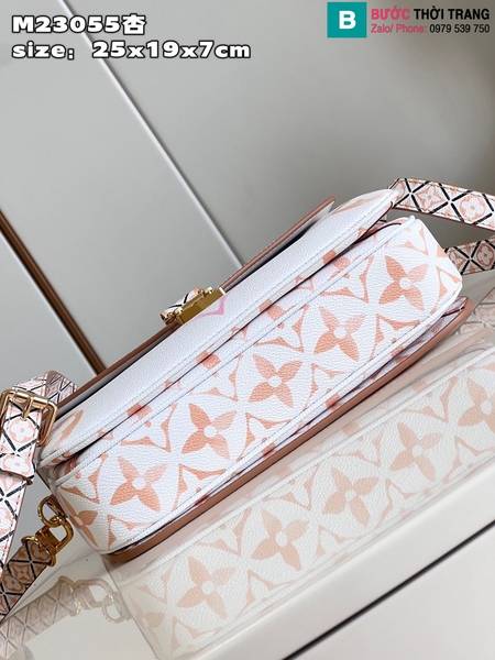 Túi xách Louis Vuitton Pochette Metit cao cấp da bê màu hồng nhạt size 25cm
